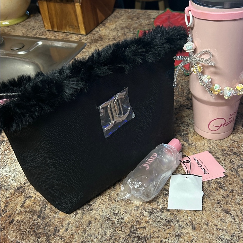 Juicy Couture Black Tote with Silver Logo